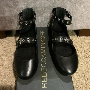 Rebecca Minkoff Rachel leather strap flats